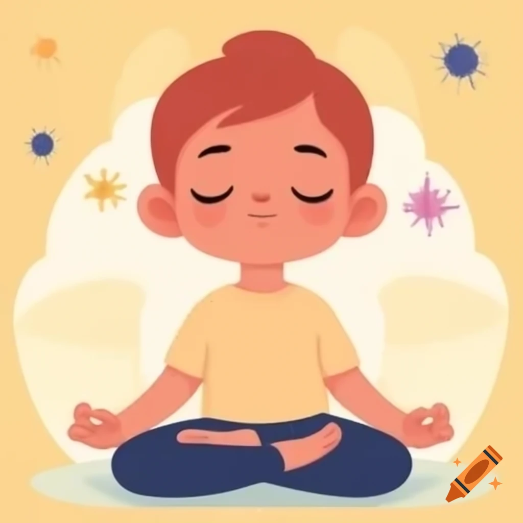 Children practicing meditation