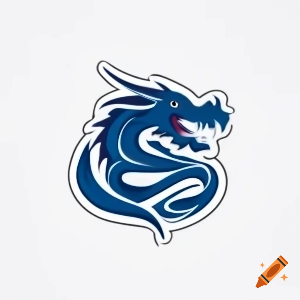 High detail dragon hockey logo on craiyon