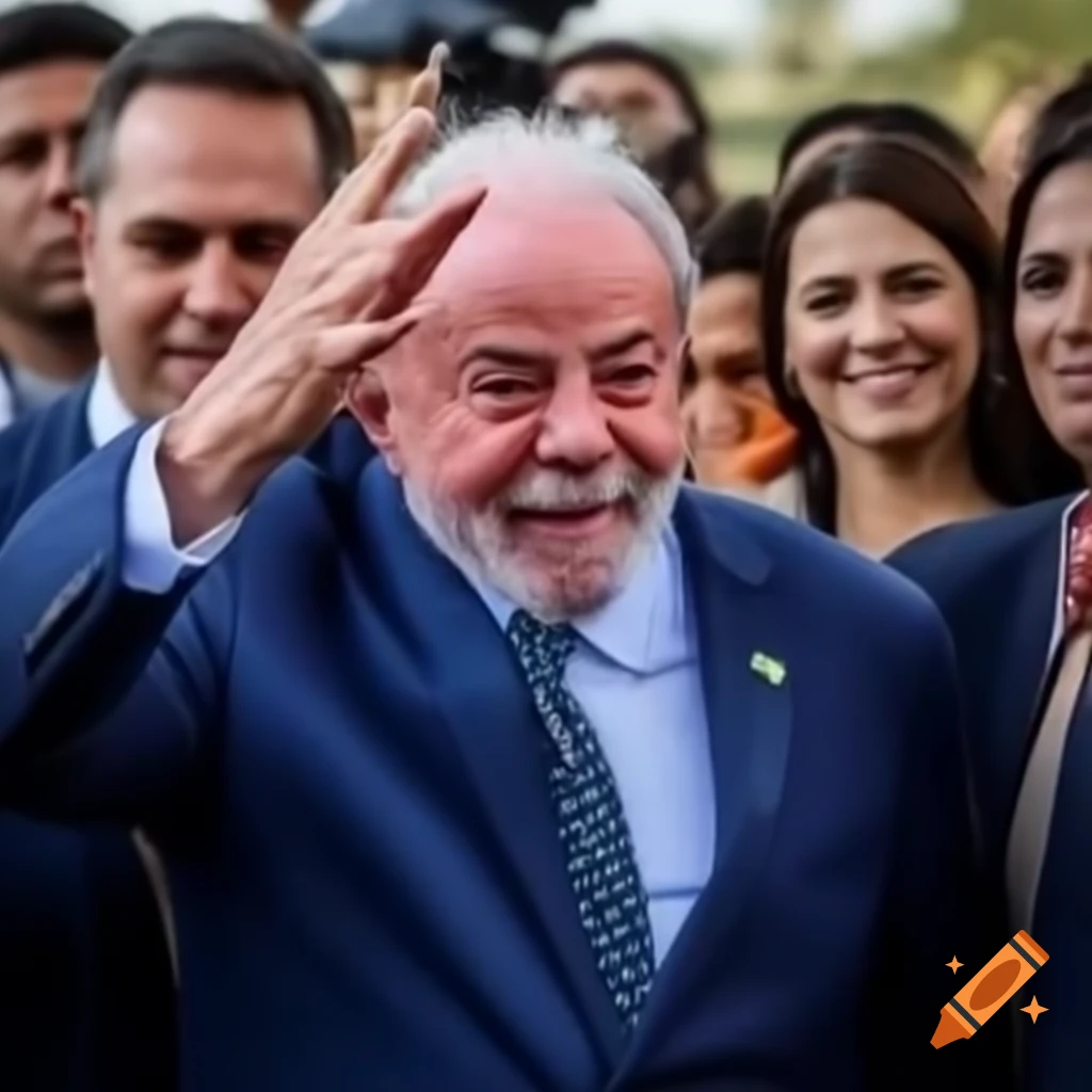 Lula cleaning Bolsonaro's shoe