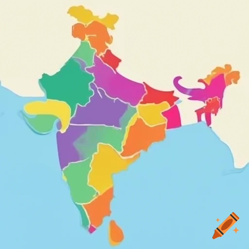 Outline map of Kerala in a single color