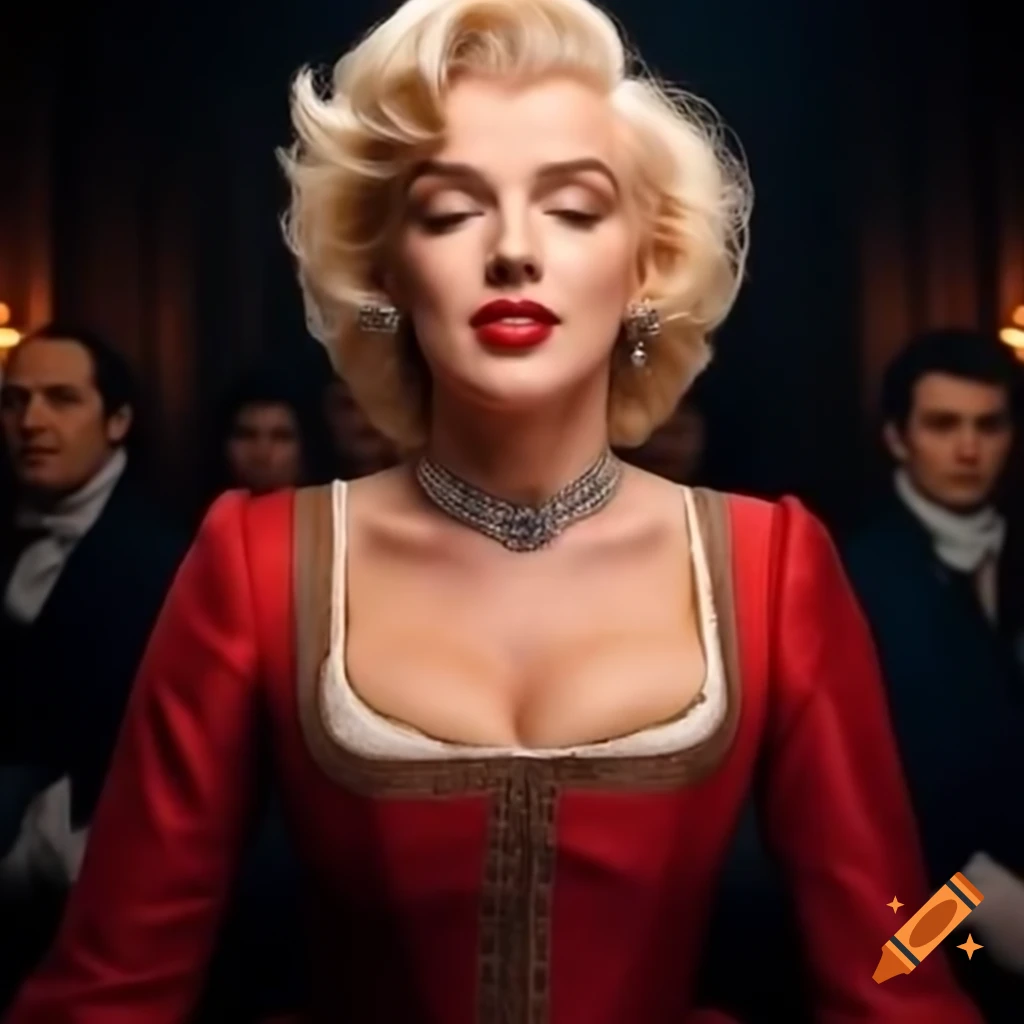 Marilyn Monroe styled as a Renaissance lady