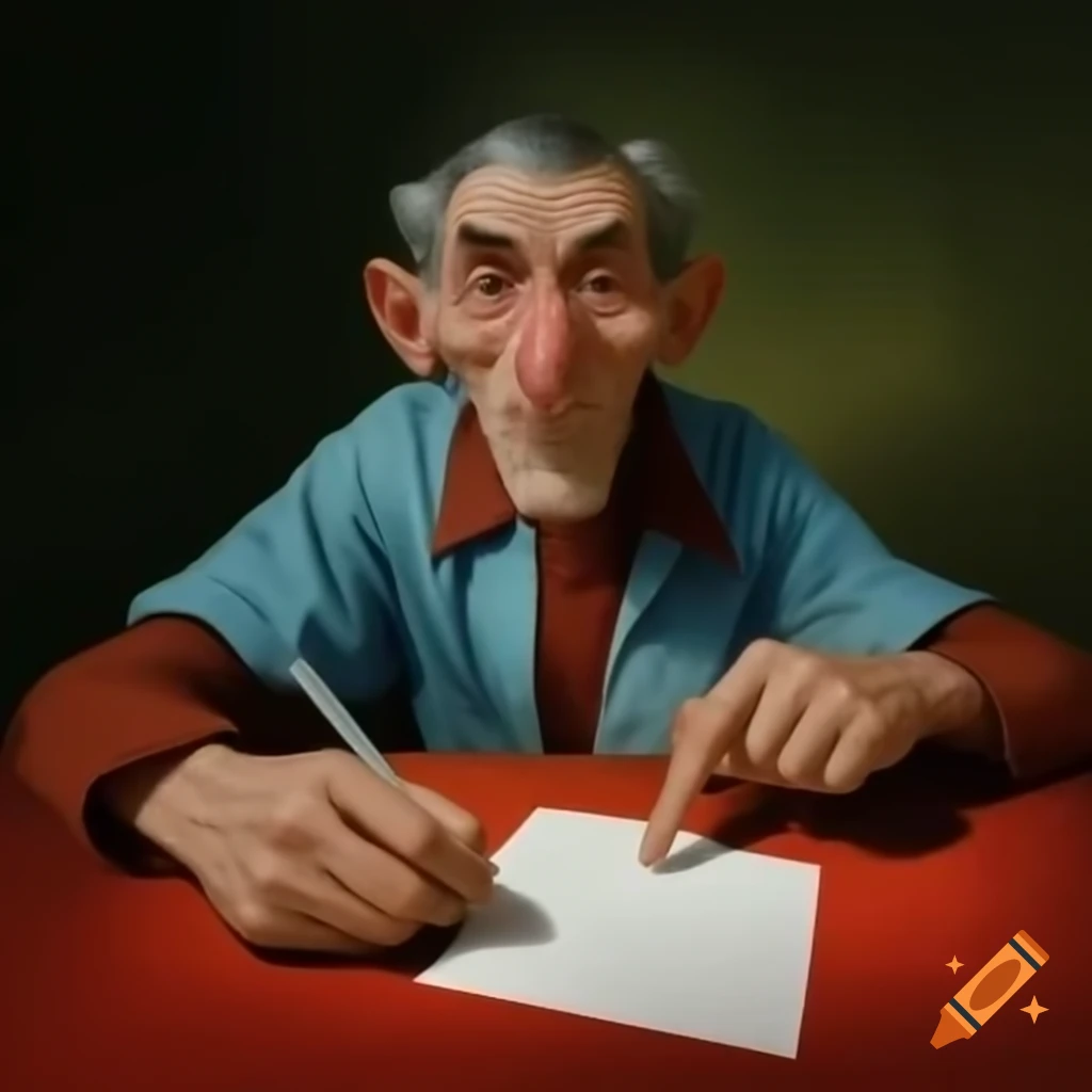 Man signing a document