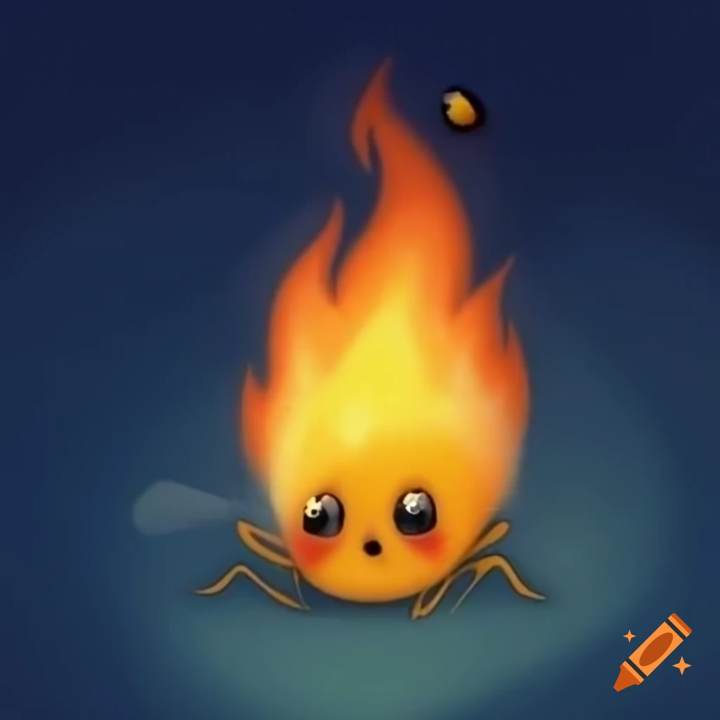 Honeybee breathing fire, imaginative and whimsical illustration