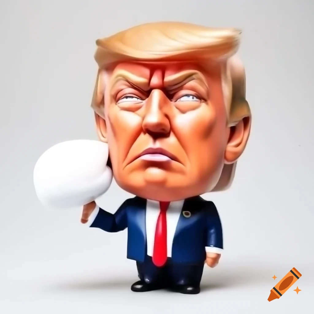 Whimsical cartoon of elon musk as puppet master controlling donald