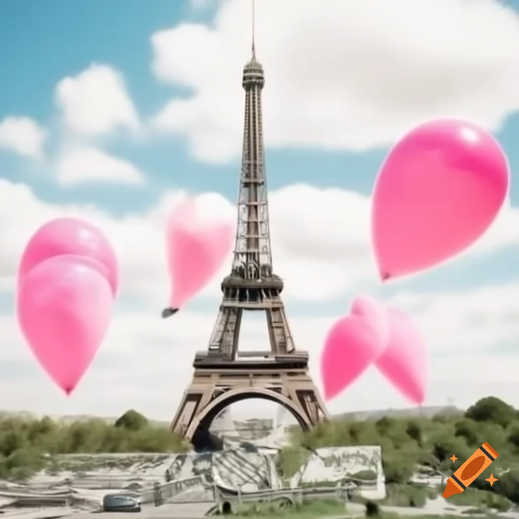 Pink day celebration at the Eiffel Tower