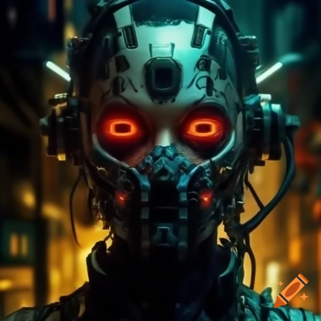 Hypnotic cyberpunk eyes with futuristic design