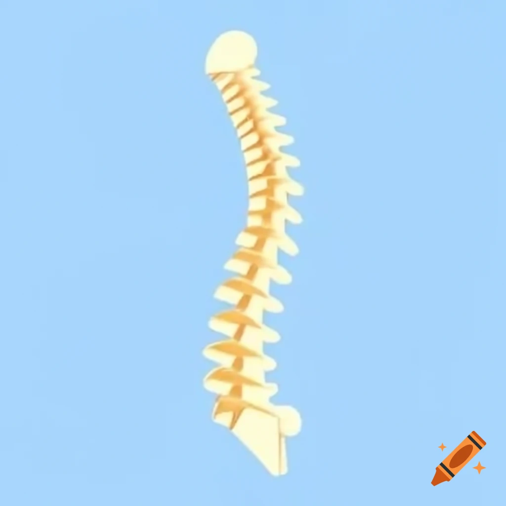 Human spine anatomy illustration