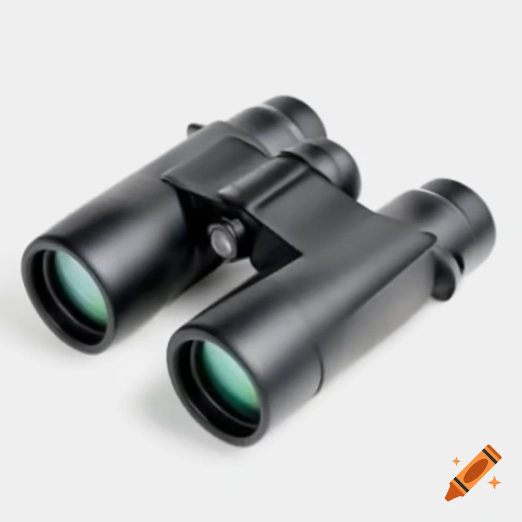 Binoculars on a white background
