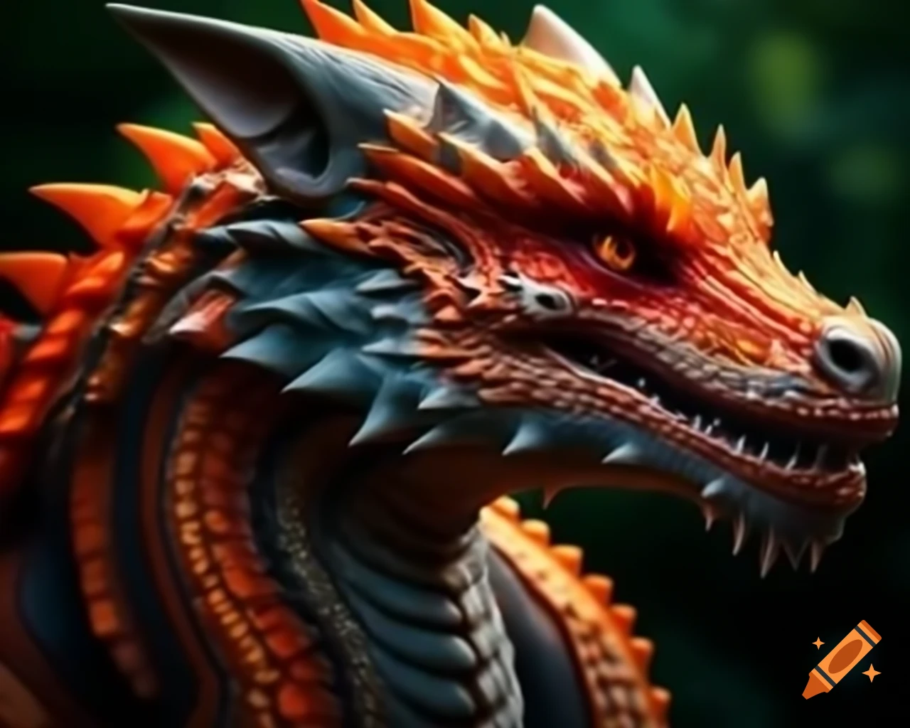 Fantasy fox dragon character