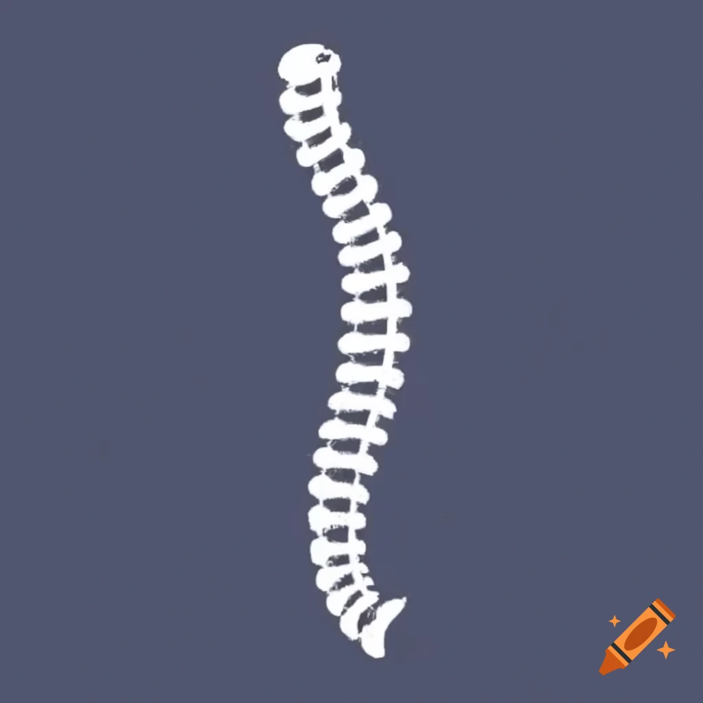 Human spine anatomy illustration