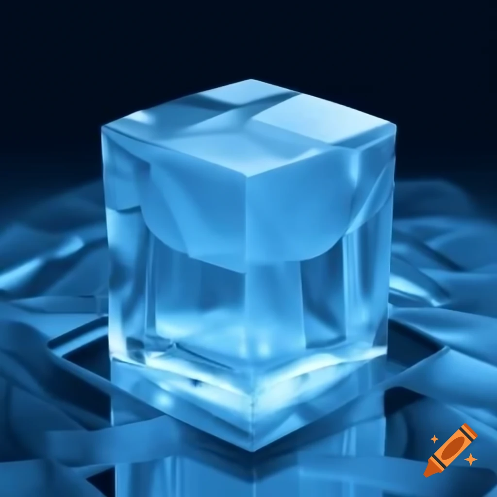 Visual effect depicting ice cubes and frost
