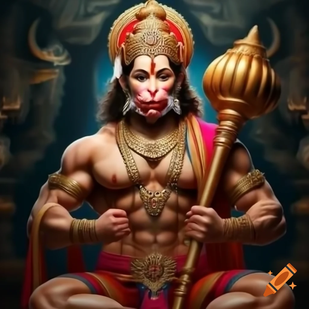 Hanuman, the Hindu deity symbolizing strength and devotion