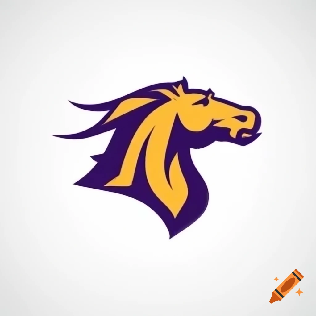 Detailed horse hockey logo design