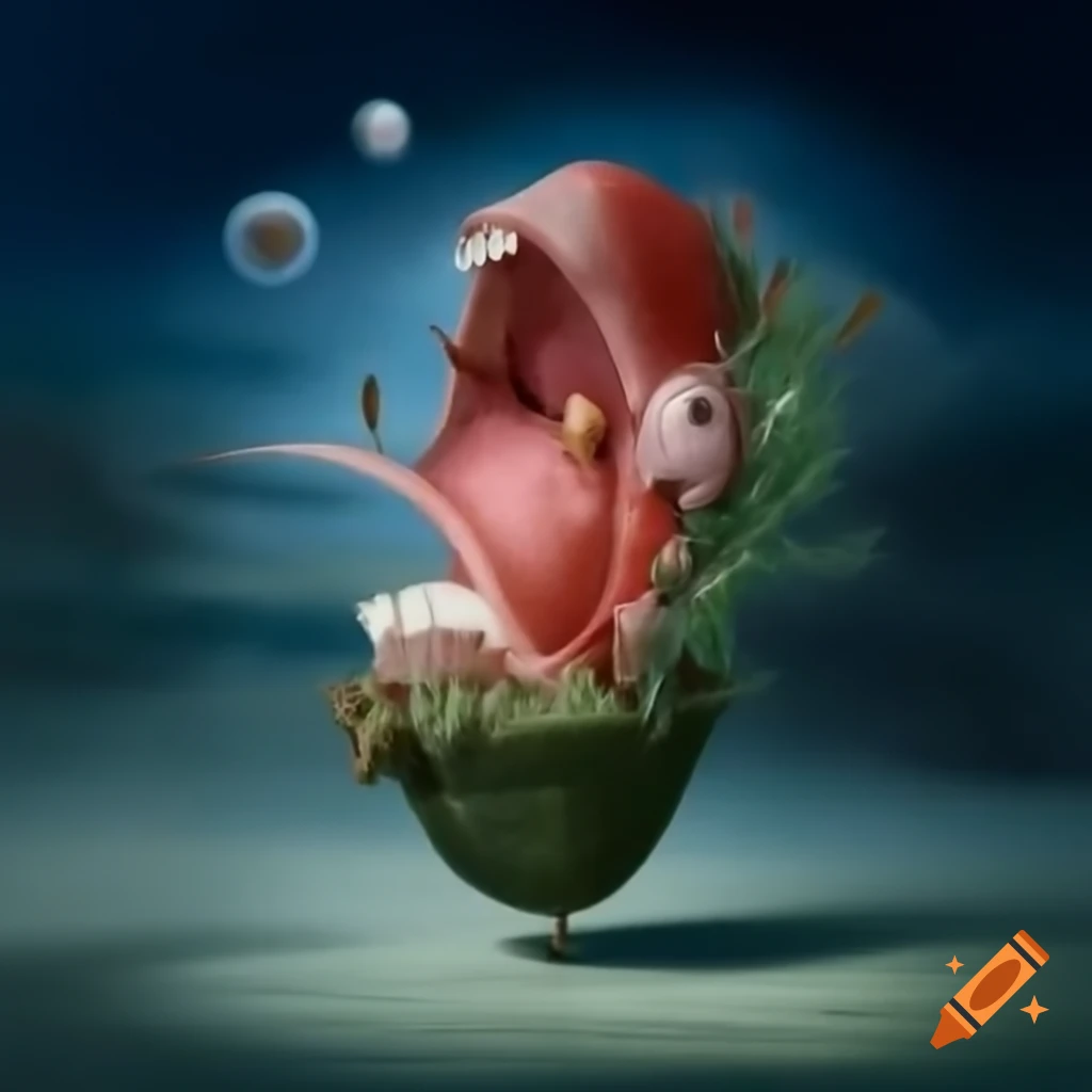 Surrealist artwork with abstract elements