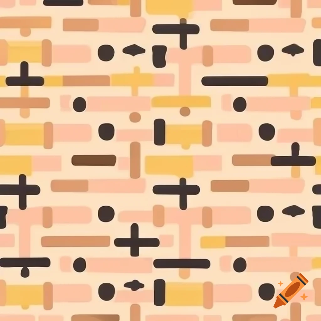 Boho art pattern in peach, brown, and yellow tones on white background