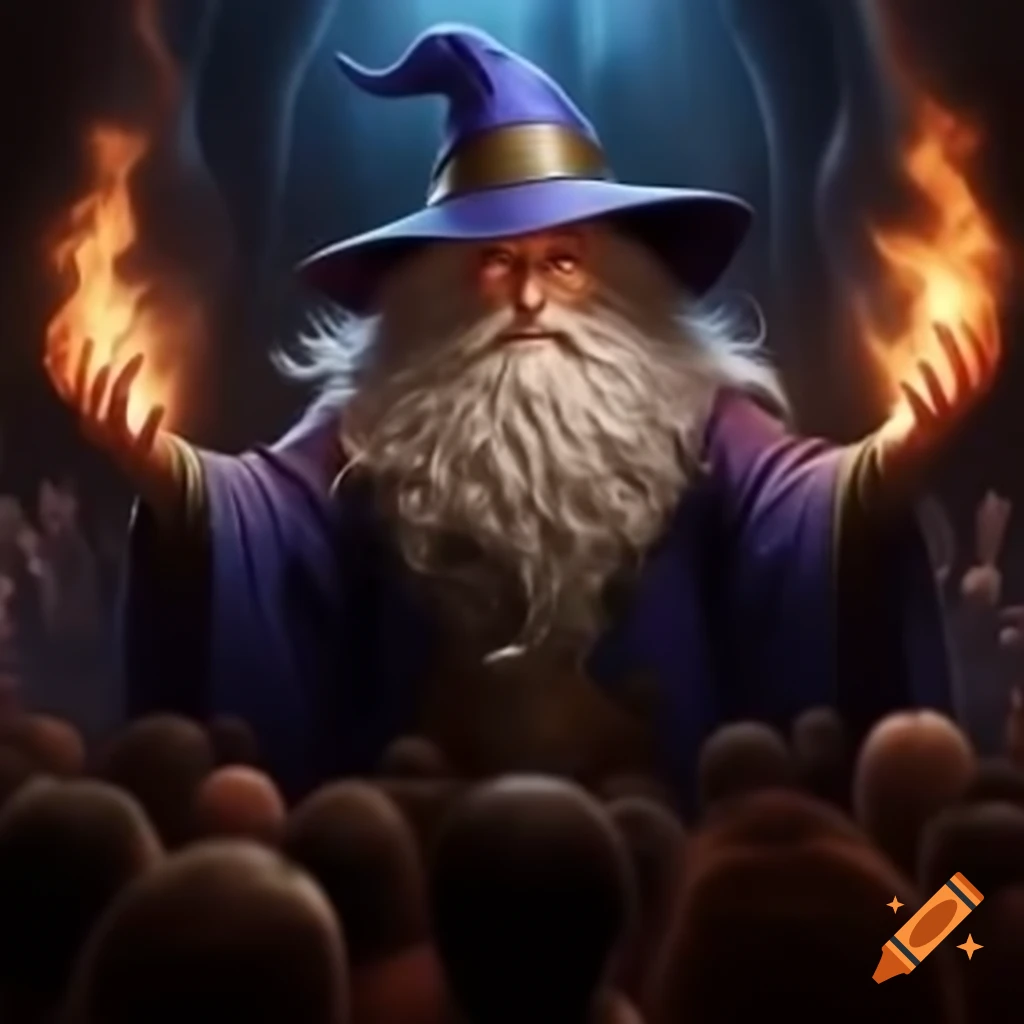 Wizard performing rap to an engaging crowd