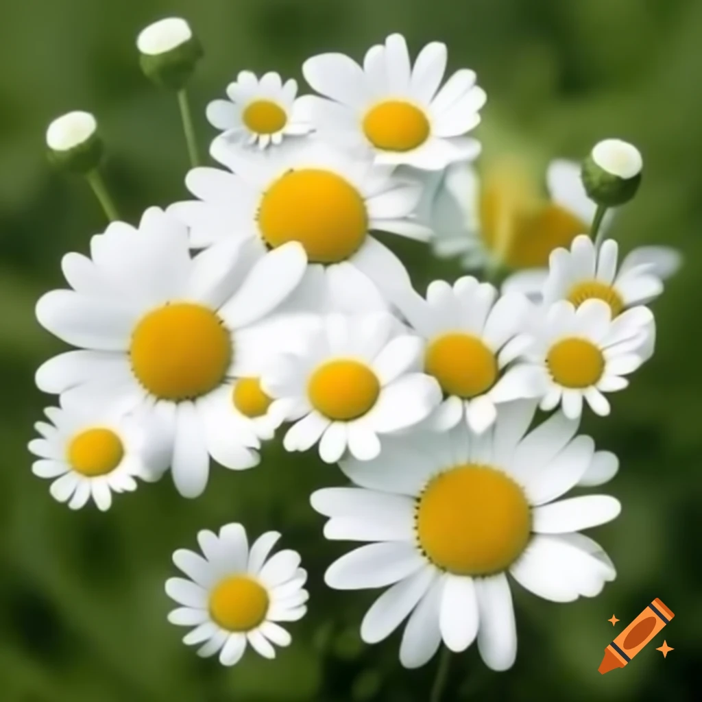 Field of daisies in bloom