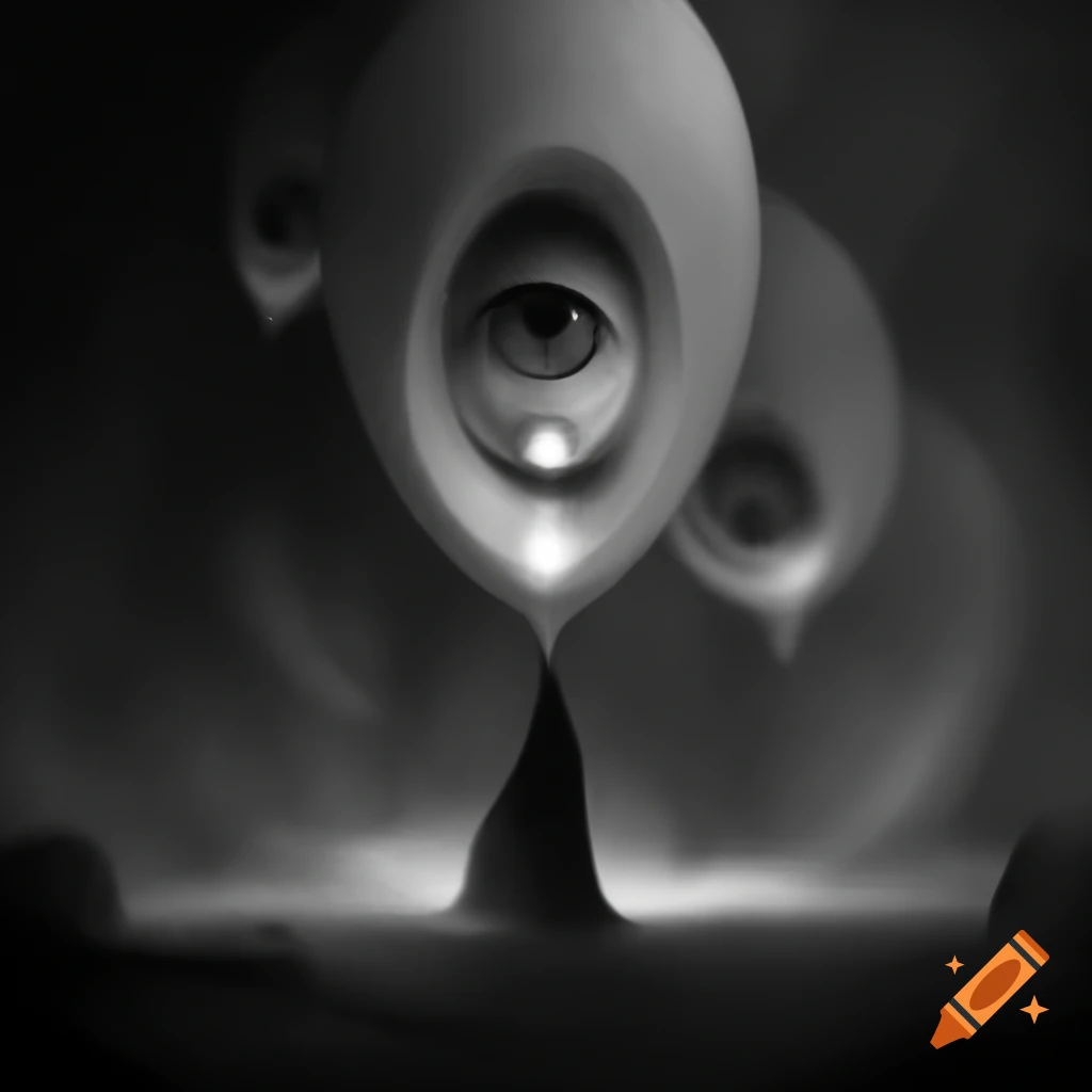 Surrealist monochrome artwork