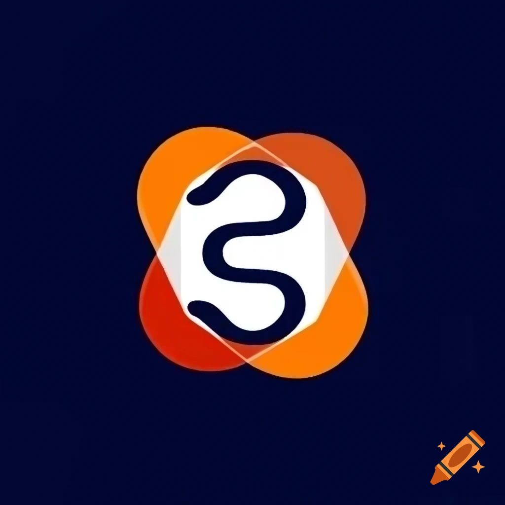 Flat round logo design in white and orange symbolizing network and connectivity