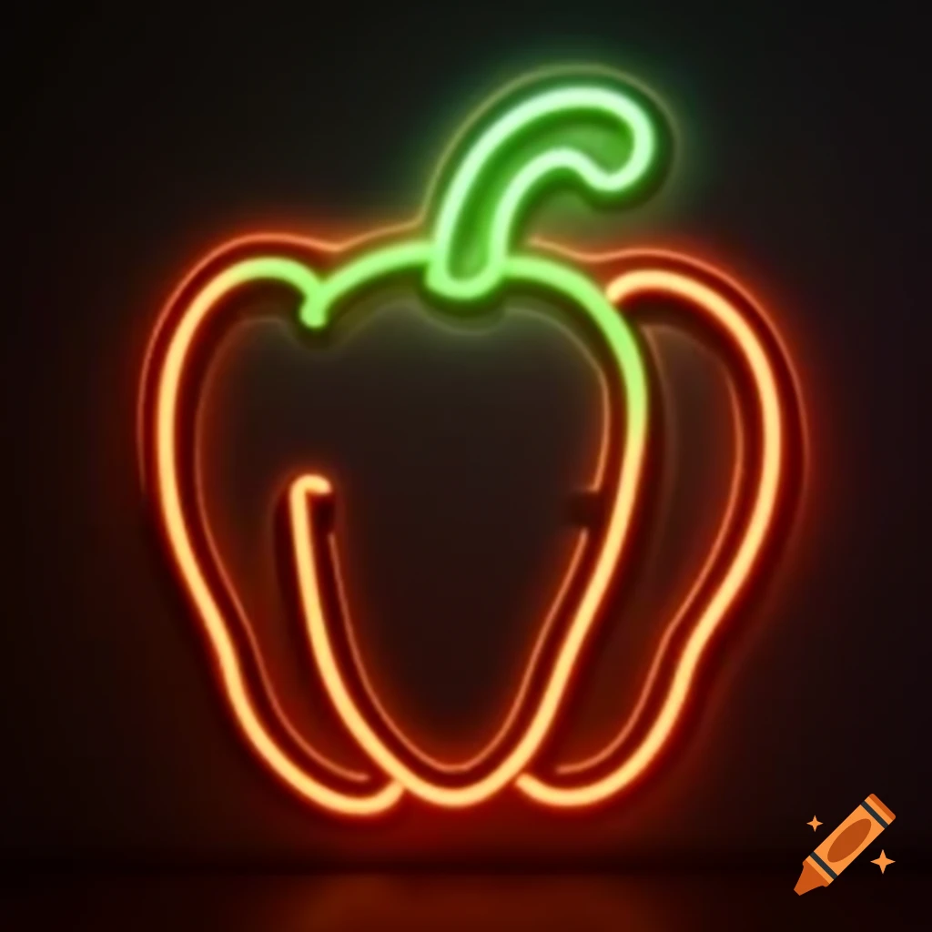 Neon sign featuring a habanero pepper