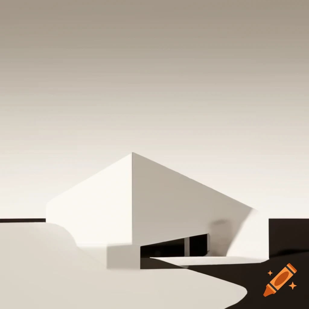 Surrealist minimal art in white, black, grey, and sepia tones