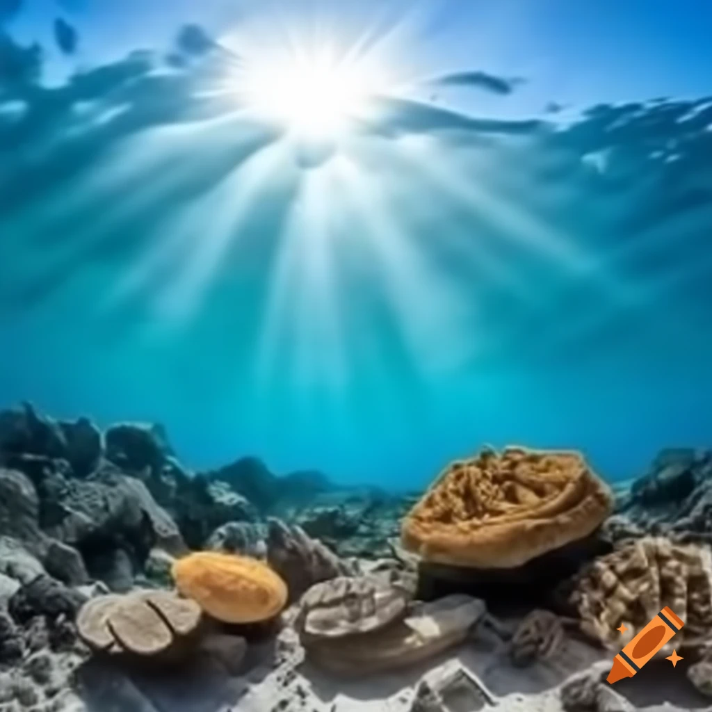 Bright sunshine over a serene sea
