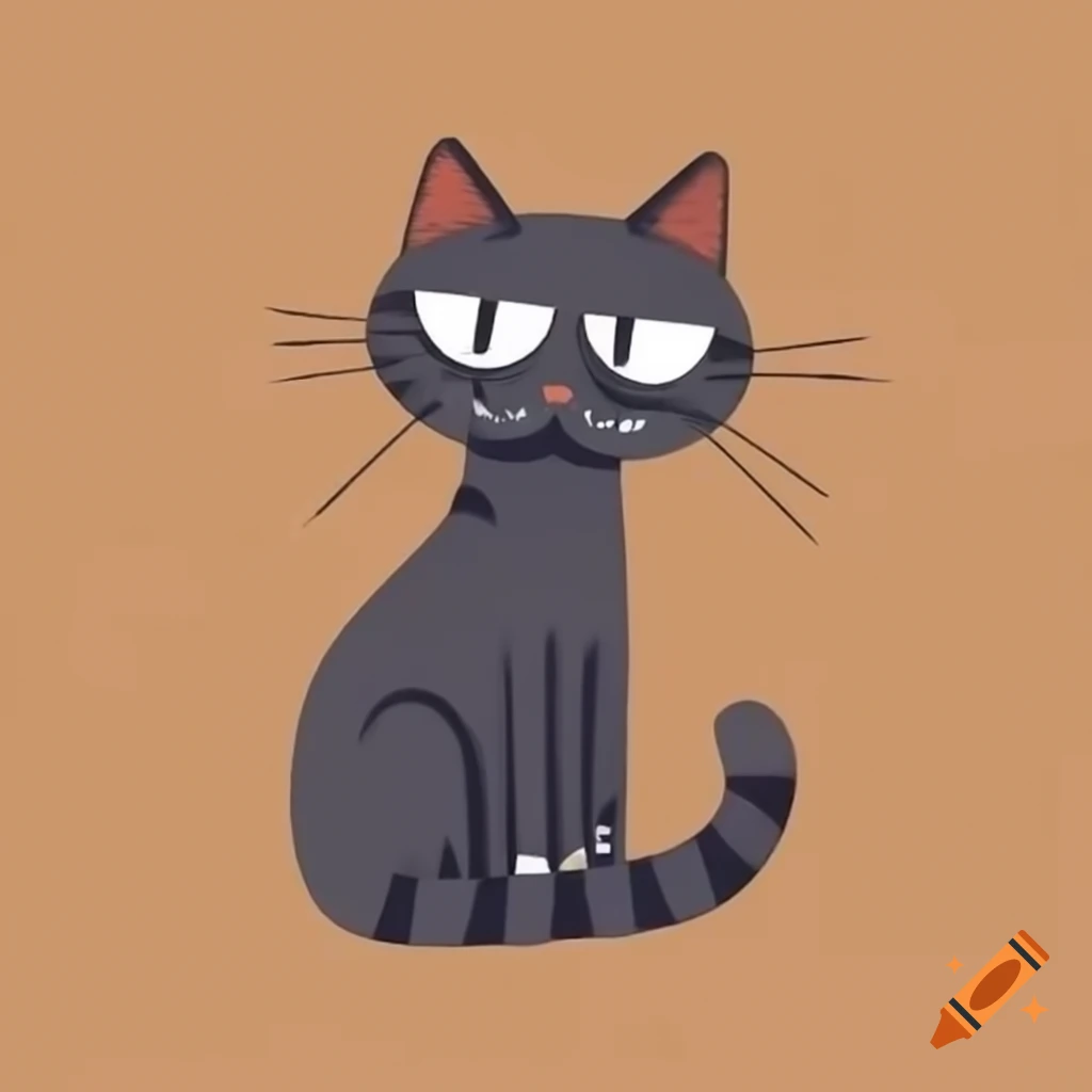 Drawing of a cool cat character
