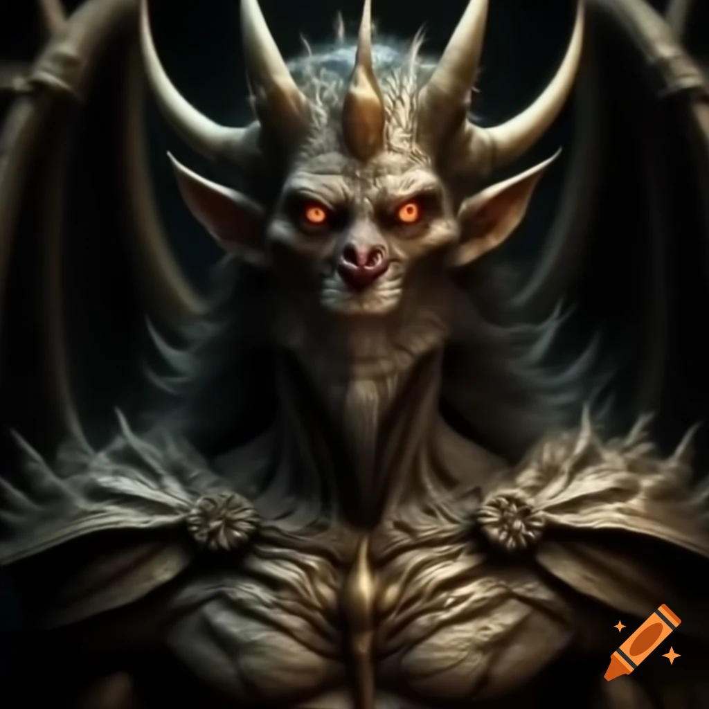 Lucifer and Satan-themed artistic depiction involving a pope