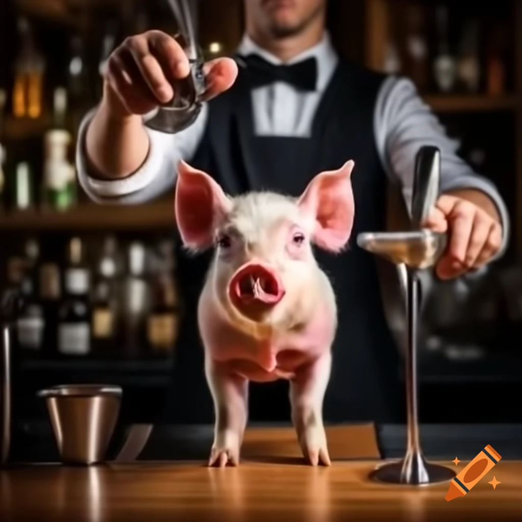 Bartender shaking a cocktail on the bar