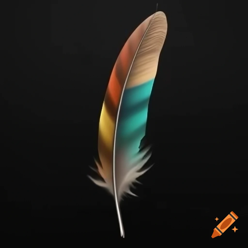 Multicolored feather in gritty post-apocalyptic urban setting