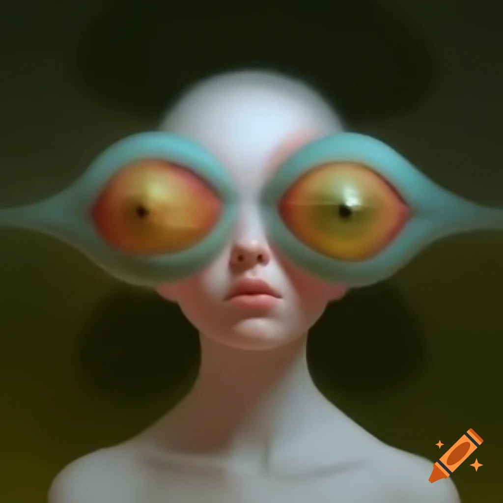Surrealist art composition with abstract elements