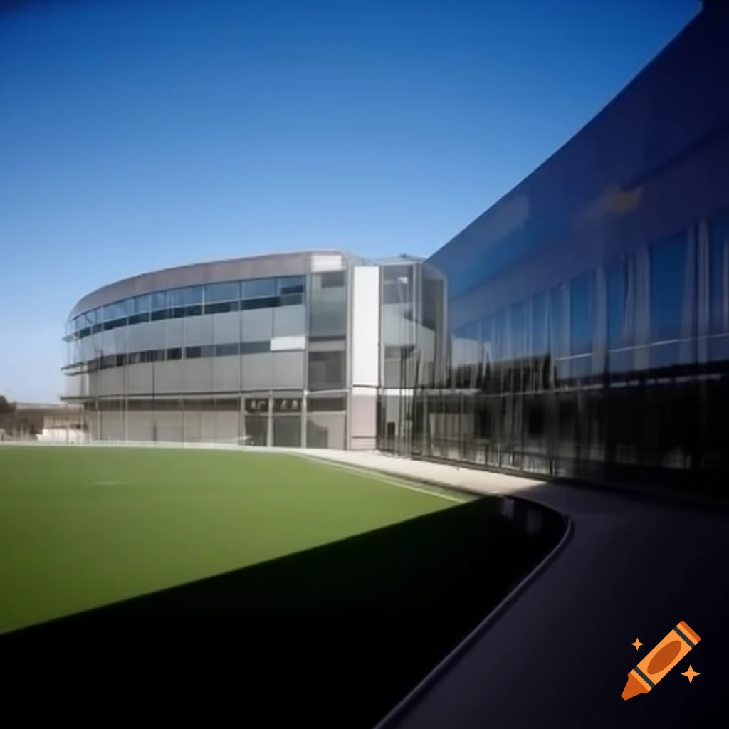 Exterior view of a modern sports complex