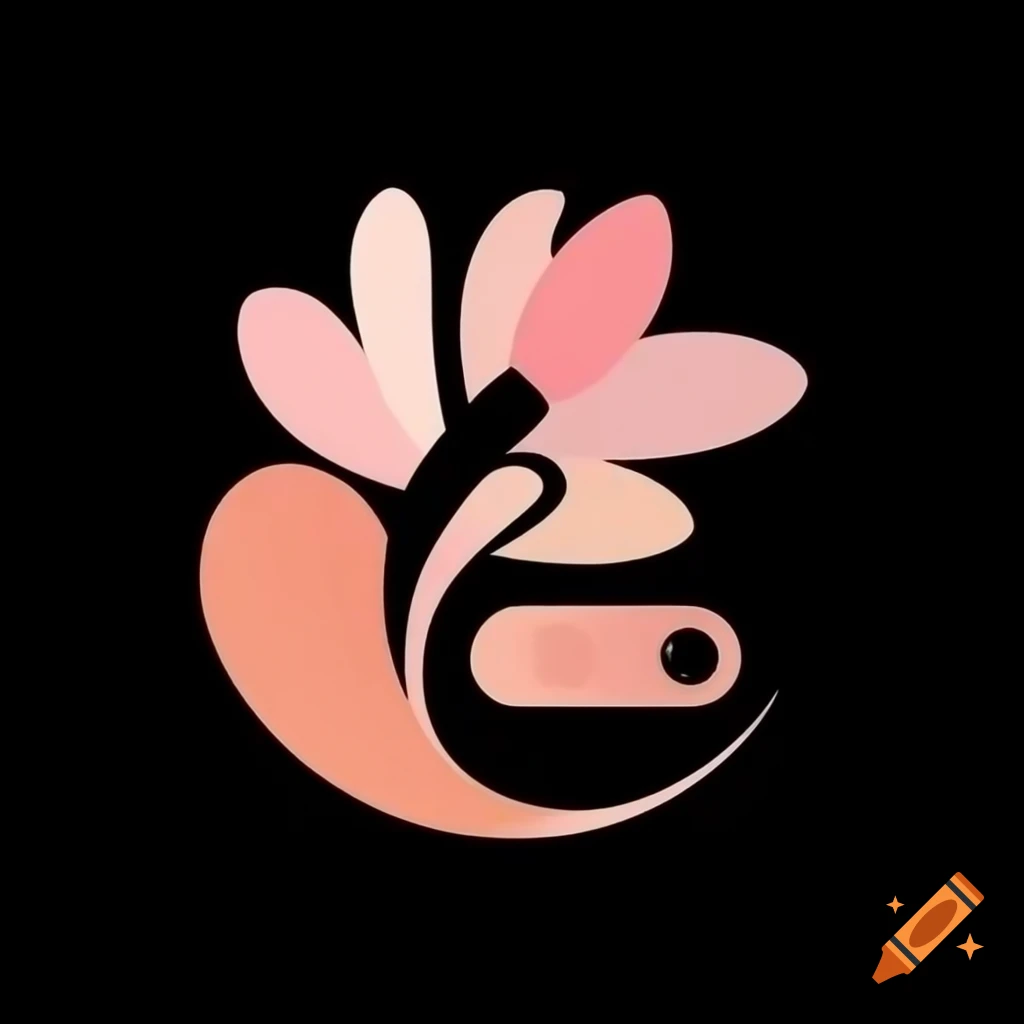 Elegant logo for beauty course 'Pétala Urbana' featuring flower petal and makeup brush