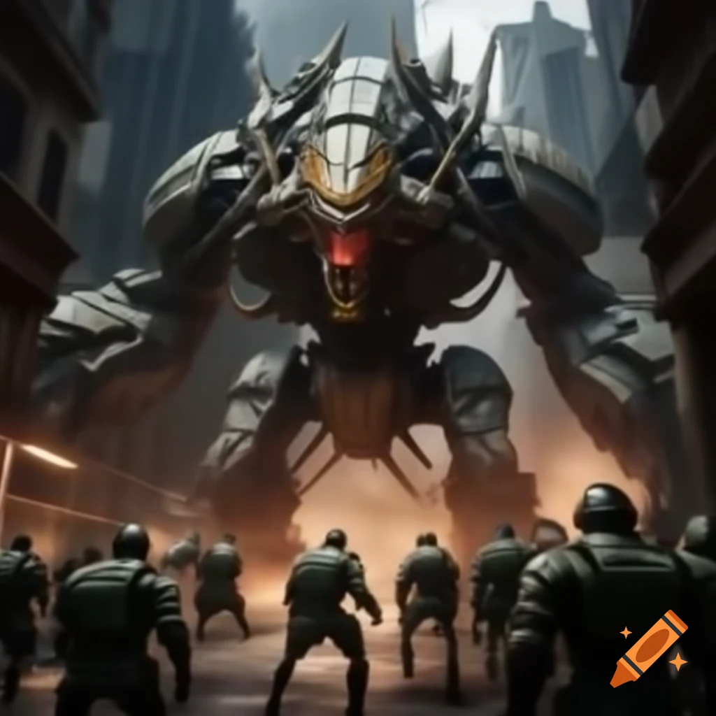 Intense alleyway battle involving a general in a complex dream