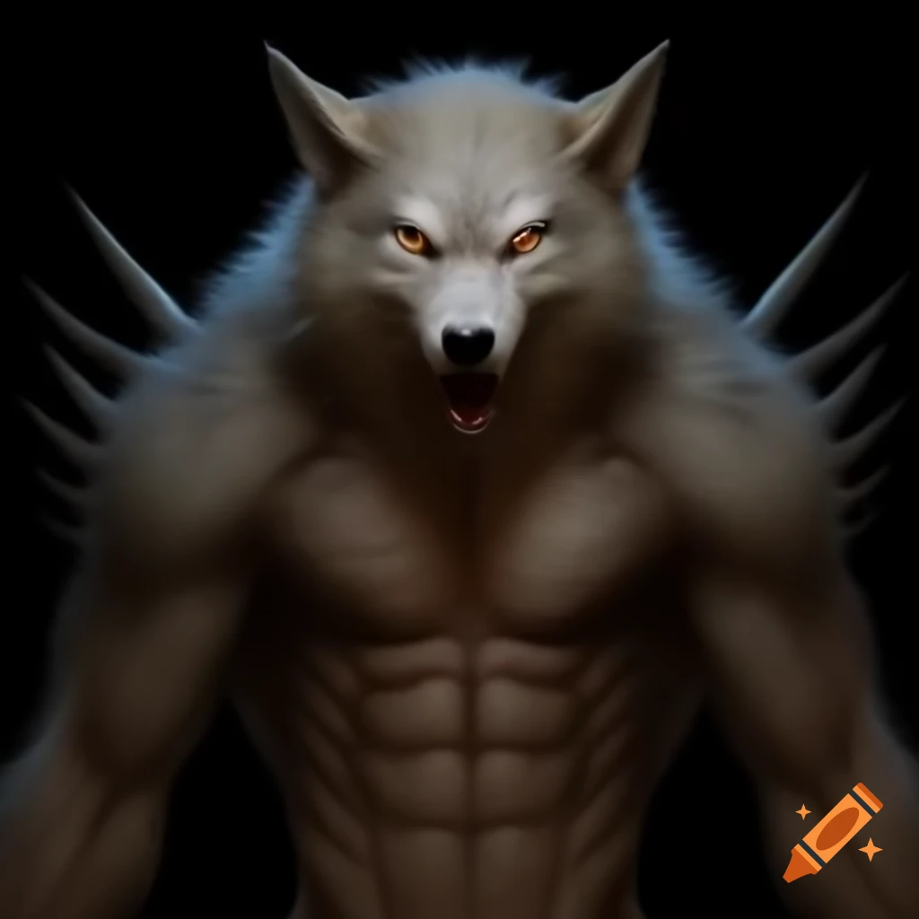 Human character with wolf fur, ears, and claws