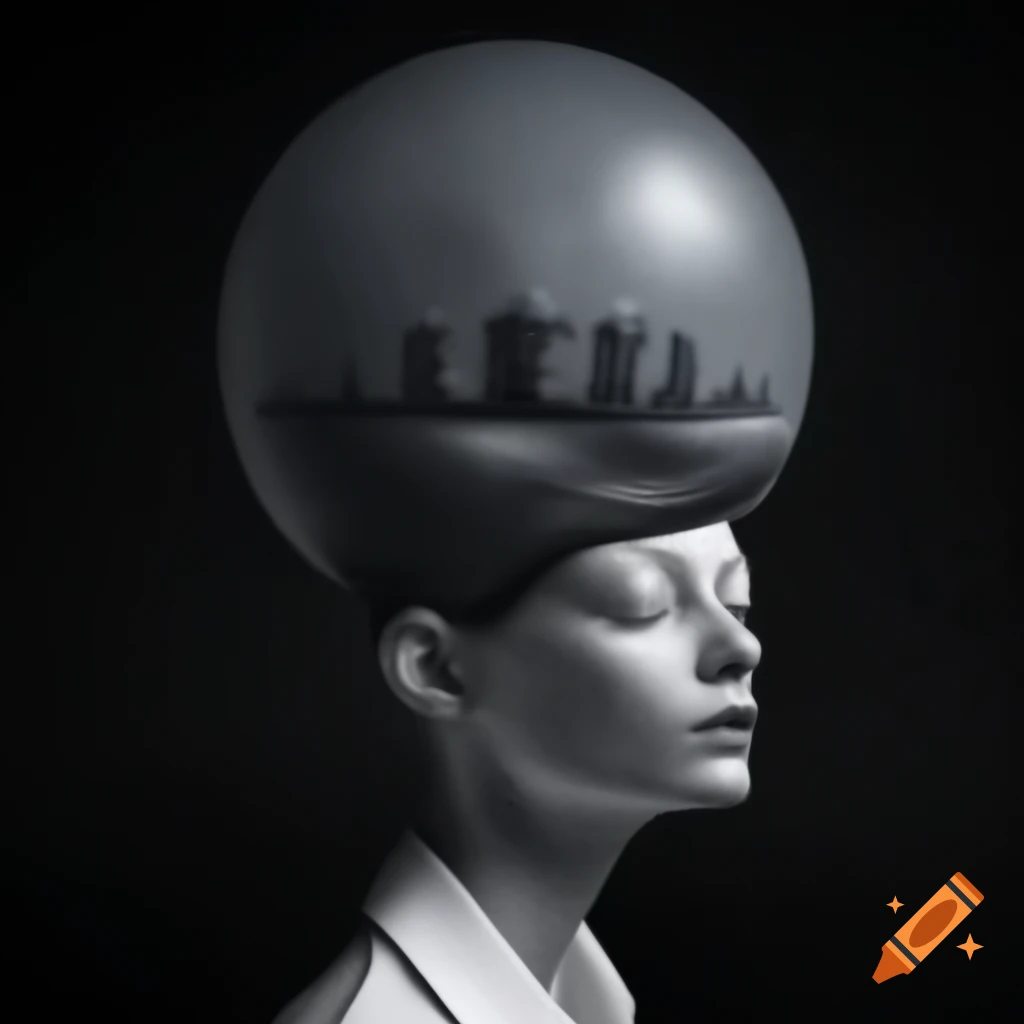 Surrealist monochrome artwork