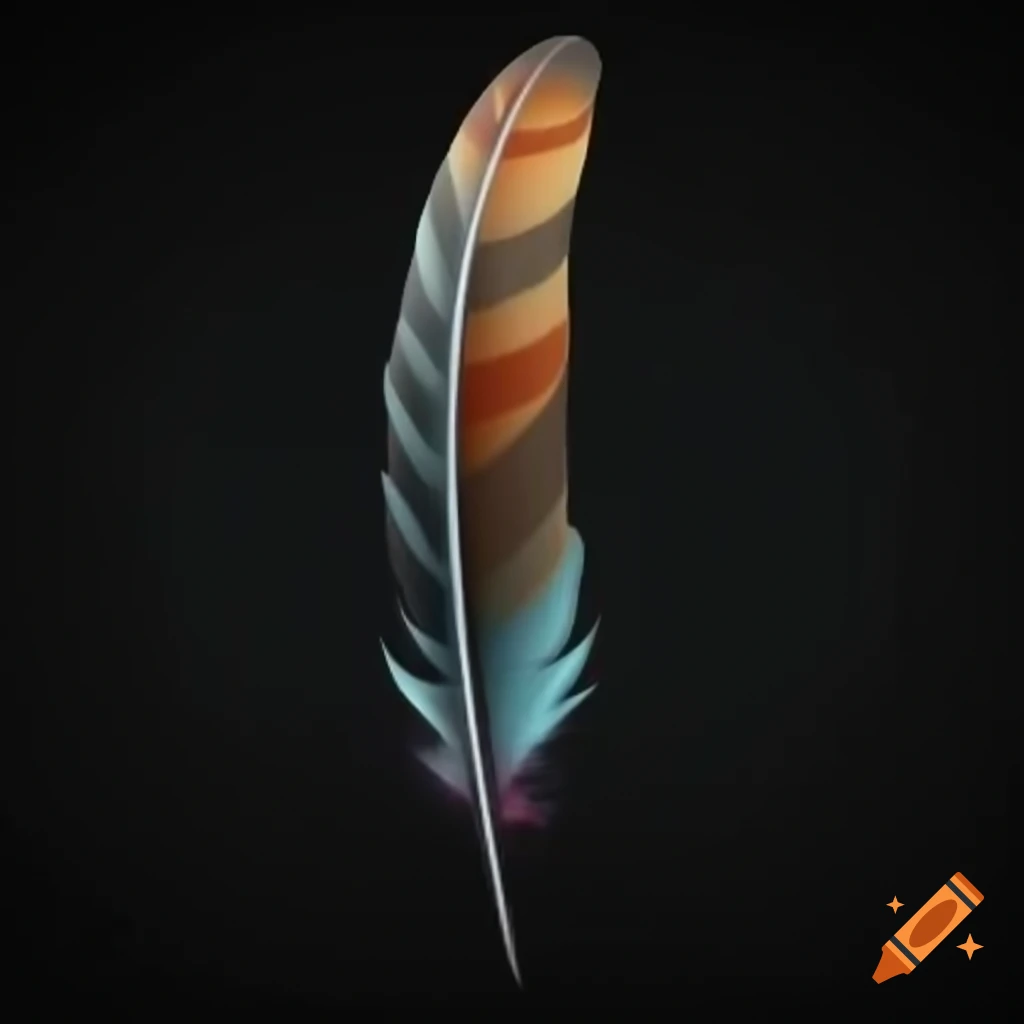 Multicolored feather in gritty post-apocalyptic urban setting