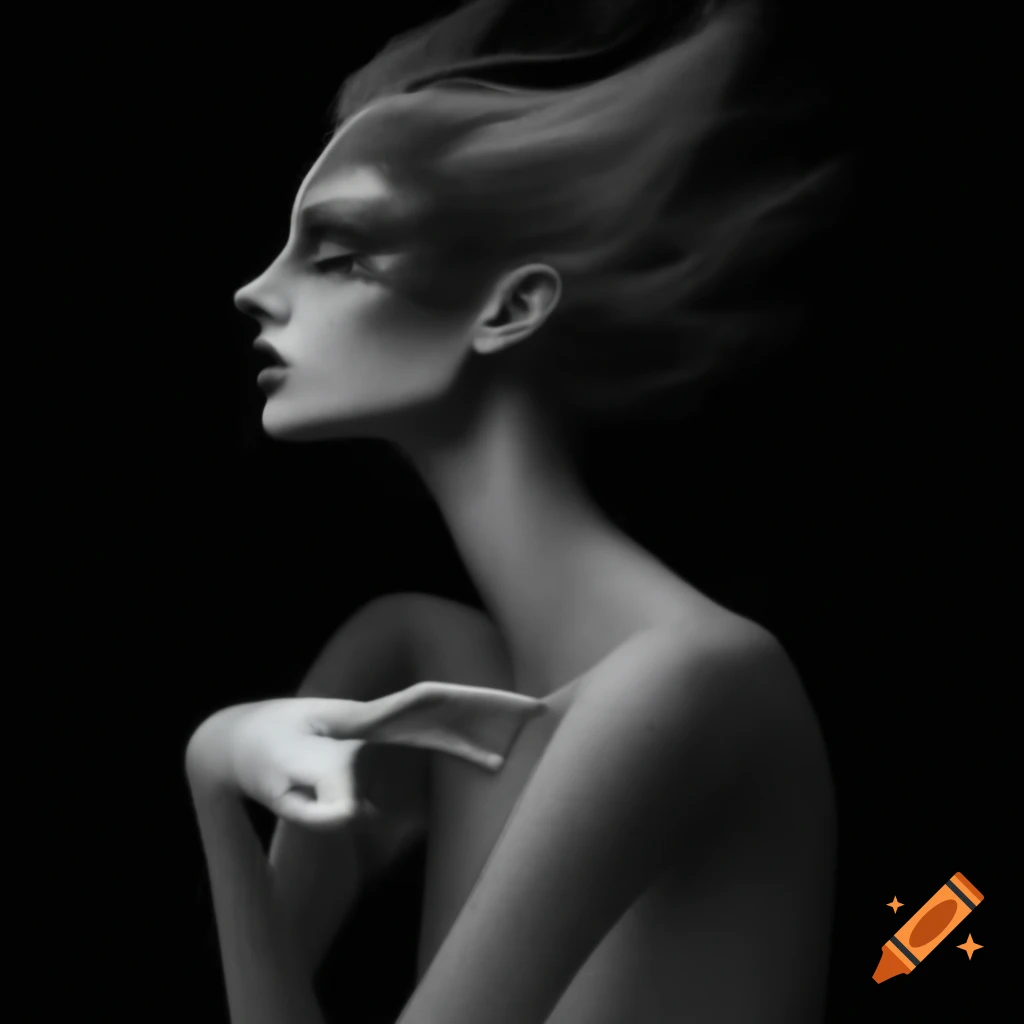 Surrealist monochrome artwork