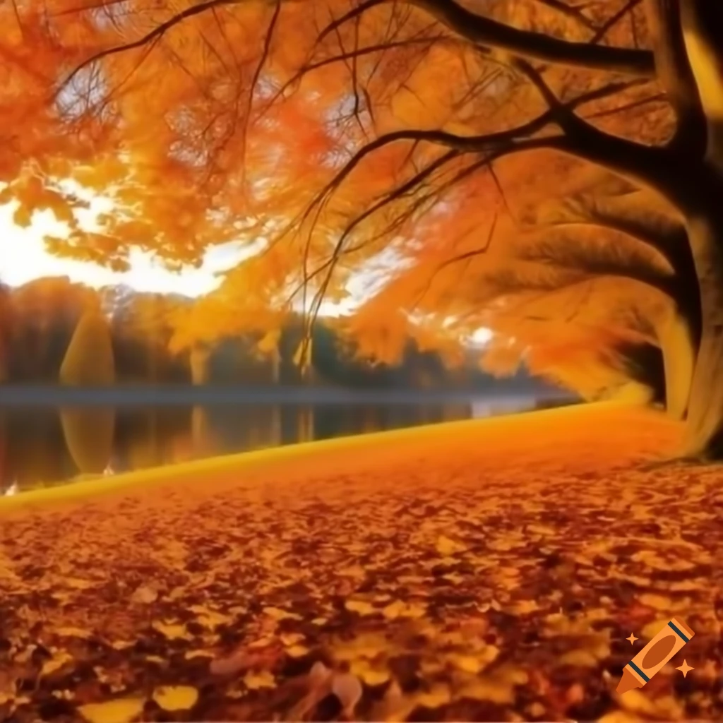 Autumn scenery with colorful foliage