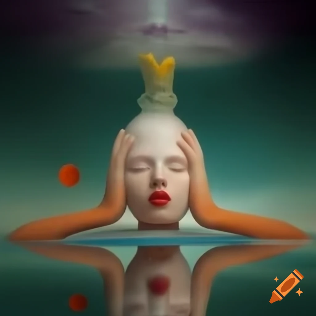 Surrealist art piece with abstract elements