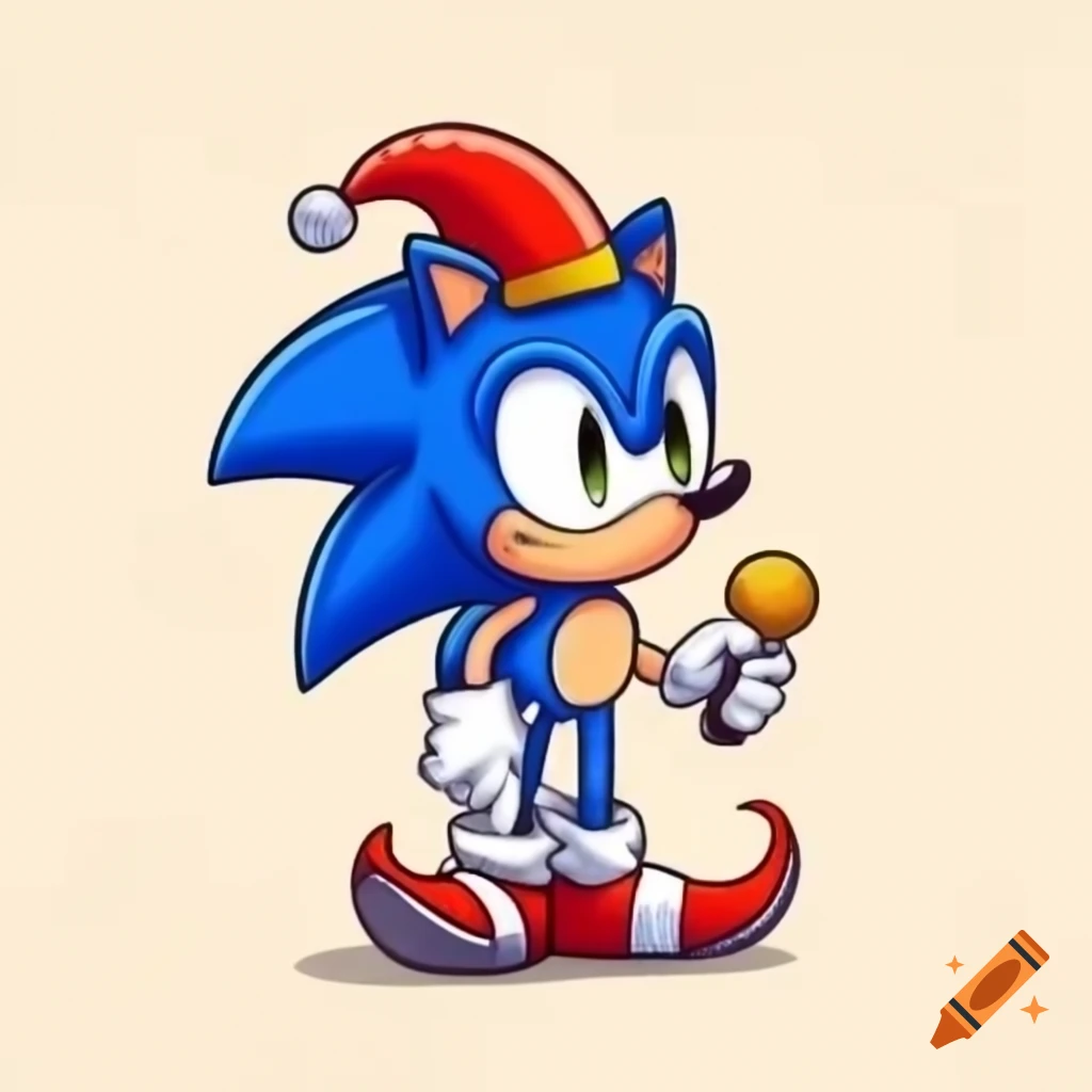 Pixelated sonic the hedgehog holding a pineapple on craiyon