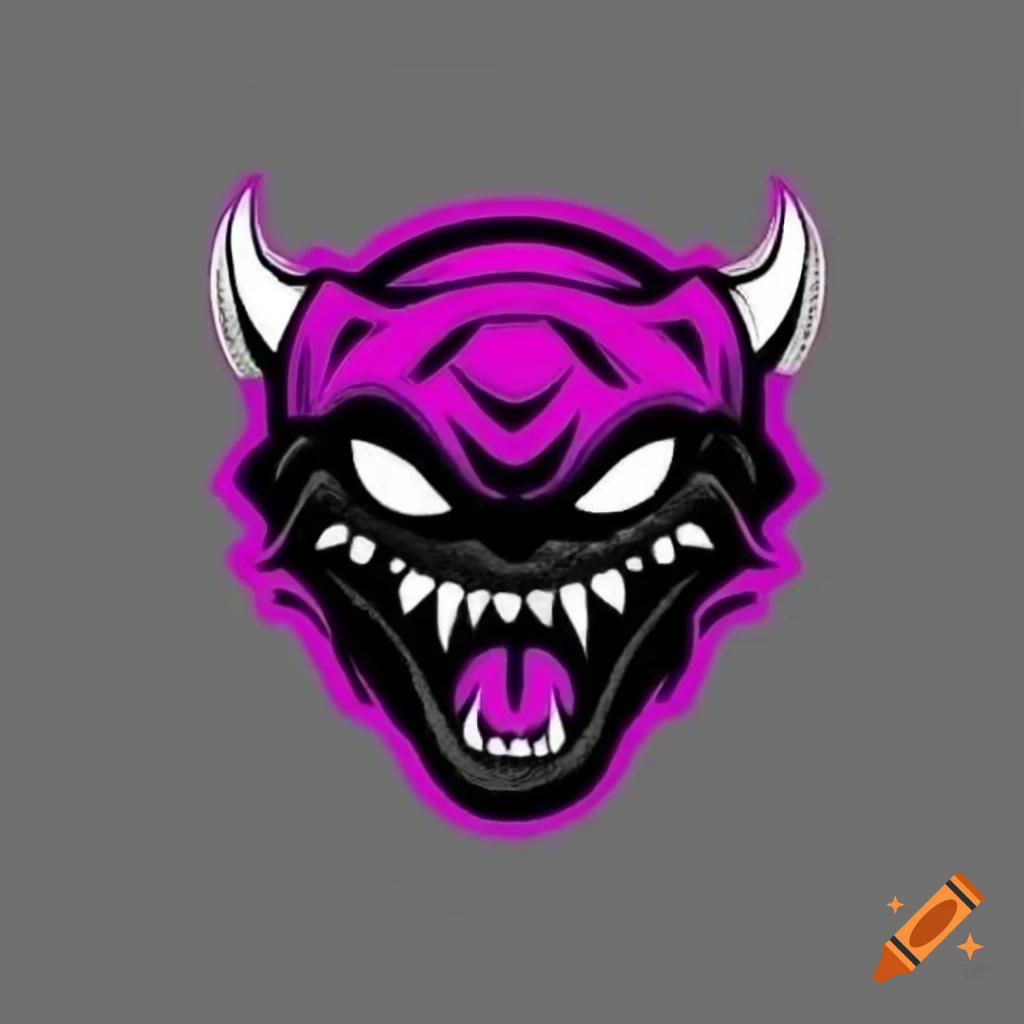 Stylized monster logo design