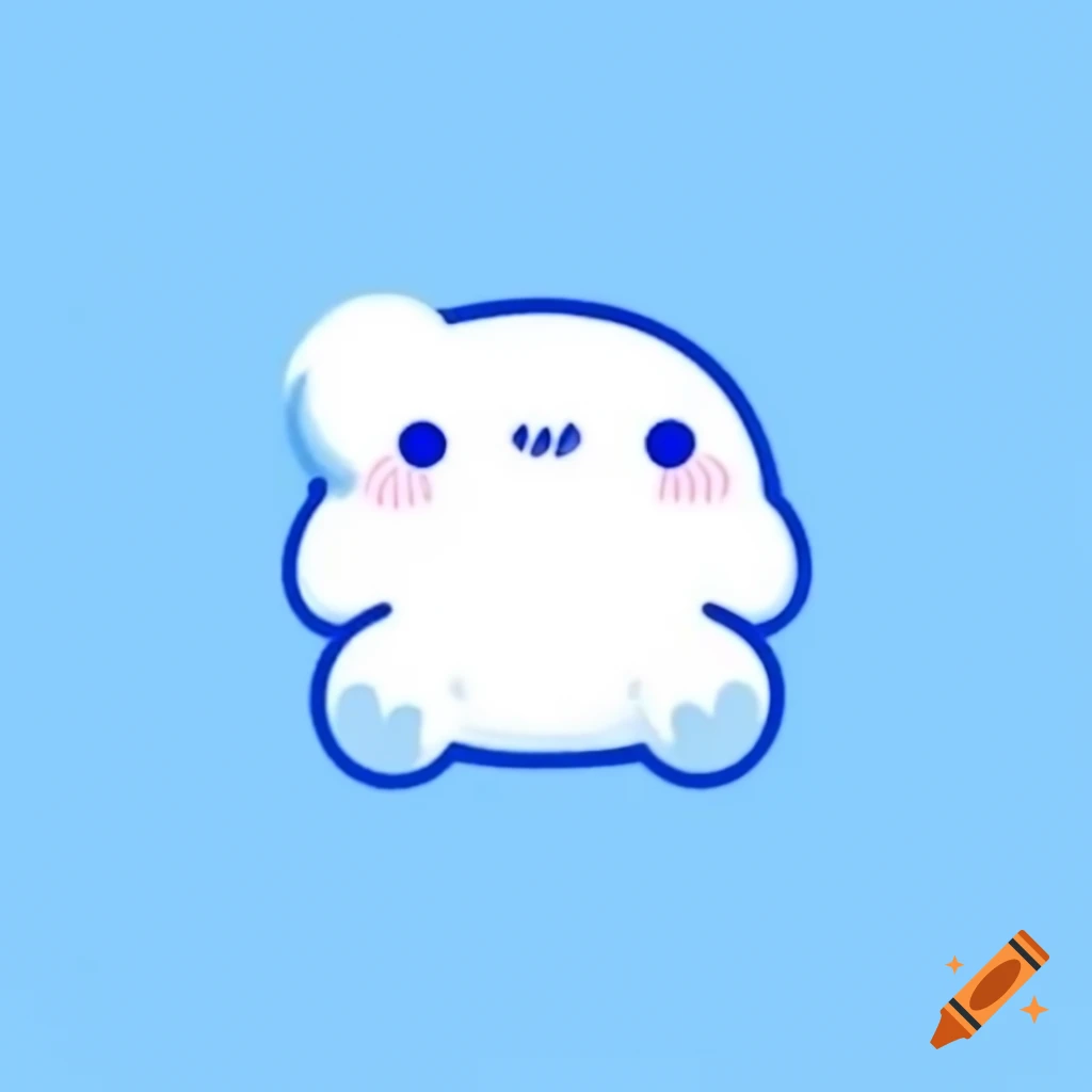 Cute baby blue logo featuring cartoon characters related to software engineering