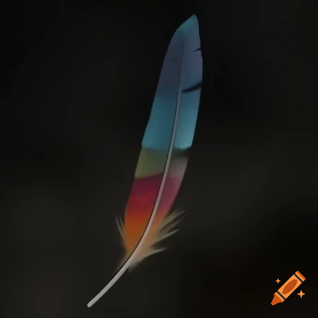 Multicolored feathers in gritty urban post-apocalyptic setting