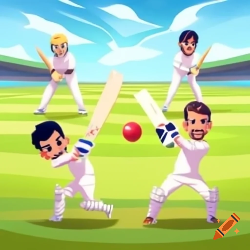 James Bond and Gabbar Singh facing off on cricket field in movie poster style