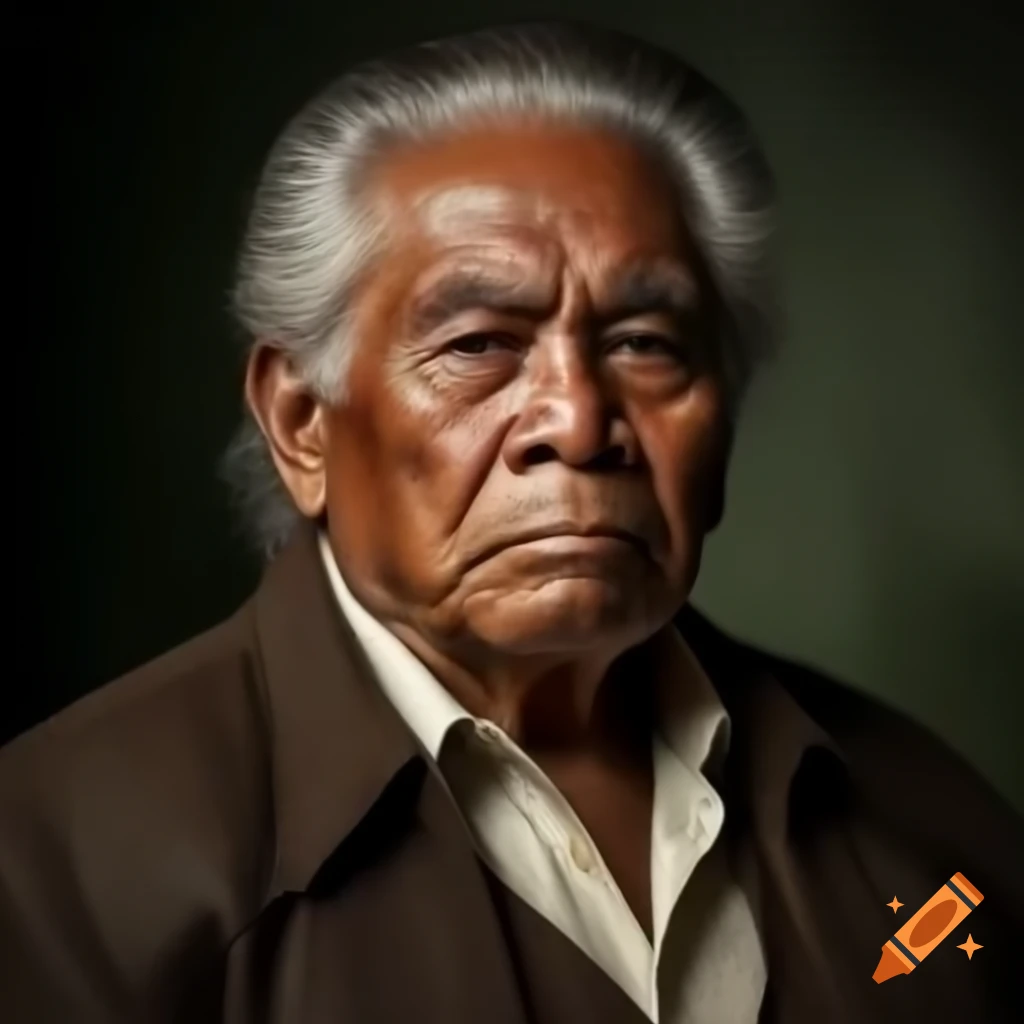 Older Polynesian man in formal attire
