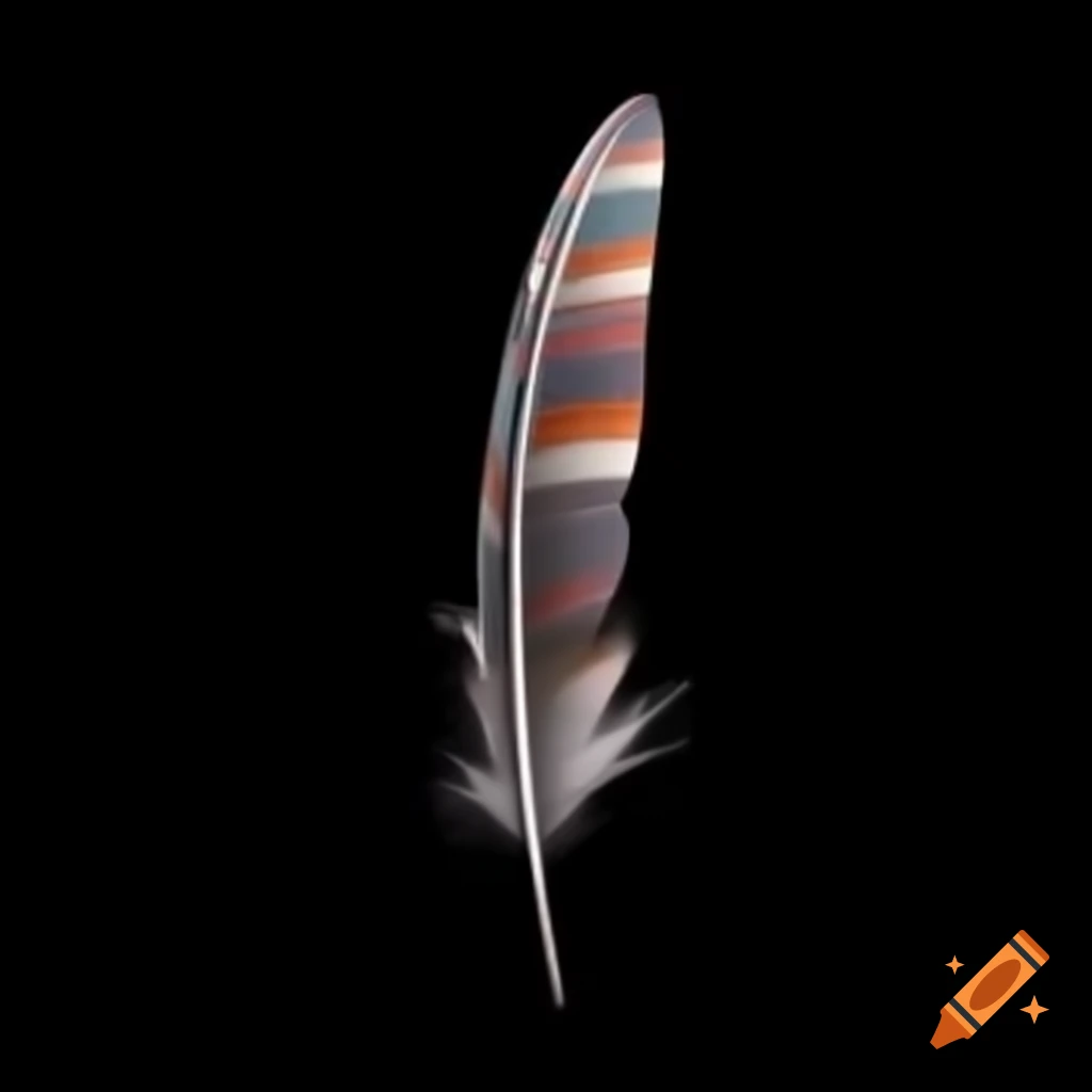 Multicolored feather in gritty post-apocalyptic urban setting