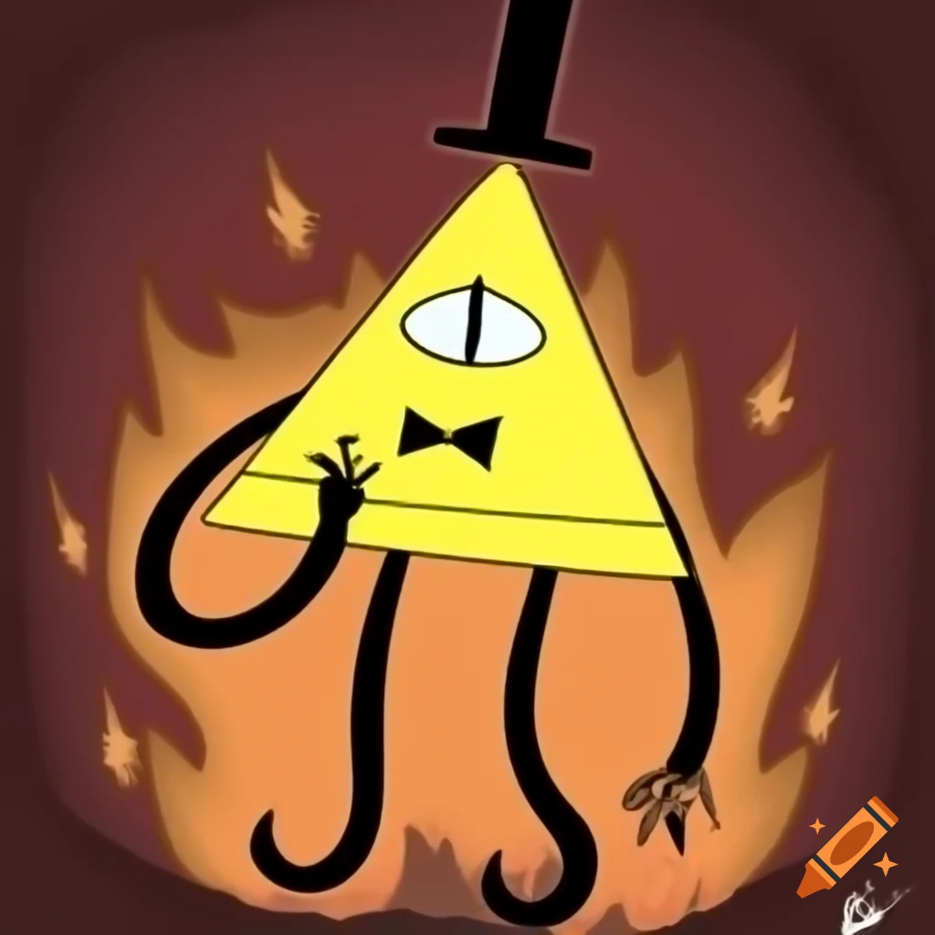 Bill cipher themed cookie design on craiyon