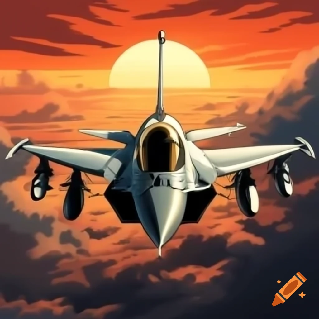 Eurofighter Typhoon aircraft at sunset