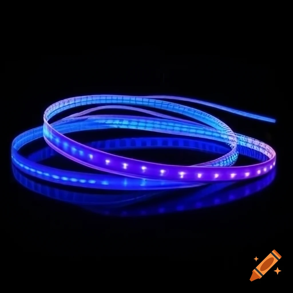 Colorful LED strip lights in blue color